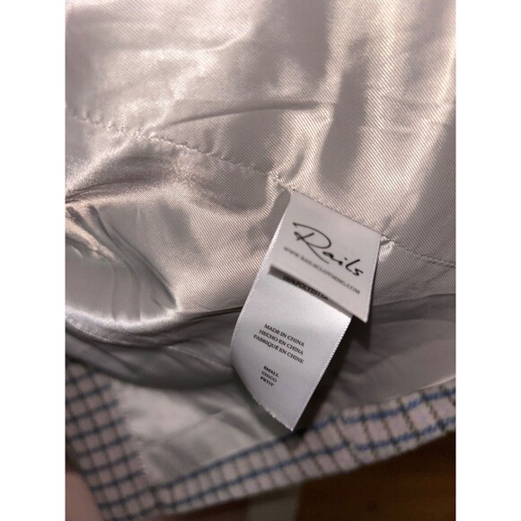 Rails Women's Windsor Plaid Blazer size S Mini Check Plaid Wool Blend - Picture 7 of 12